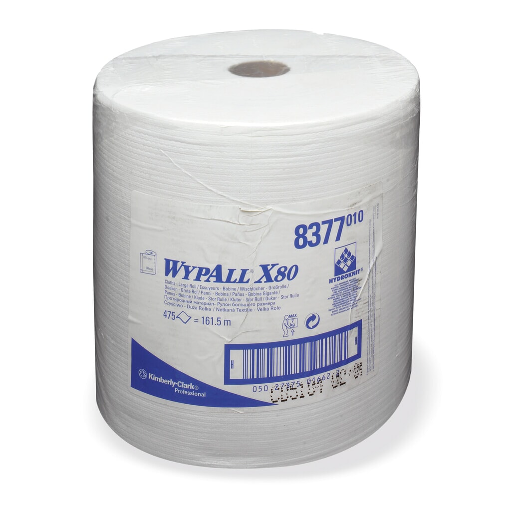 Zdjęcie produktu nr 2: Ściereczki WYPALL X80, wys. 340 x 315 mm, duża rolka, białe