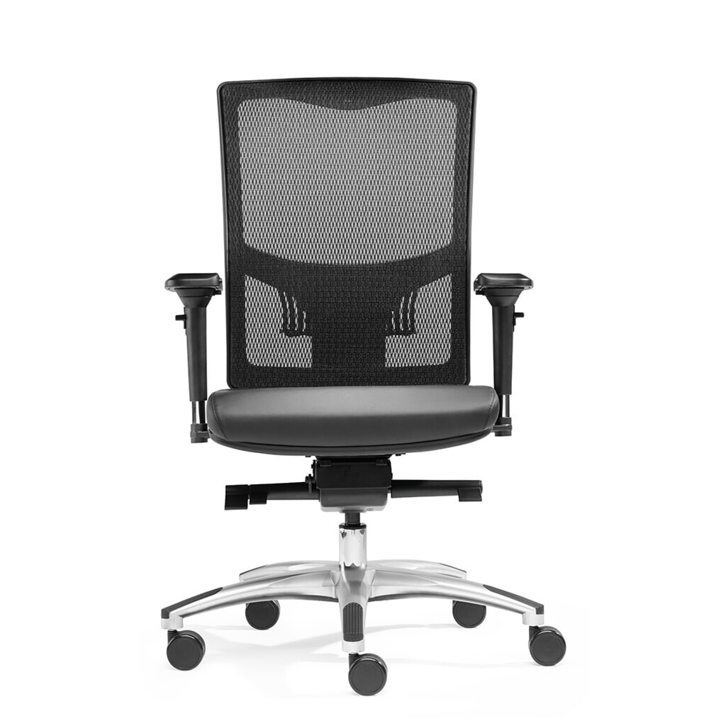Krzesło biurowe SITWELL STEIFENSAND Liberty, siedzisko obite skórą bondowaną, oparcie siatkowe Zdjęcie produktu nr 1: Krzesło biurowe SITWELL STEIFENSAND Liberty, siedzisko obite skórą bondowaną, oparcie siatkowe