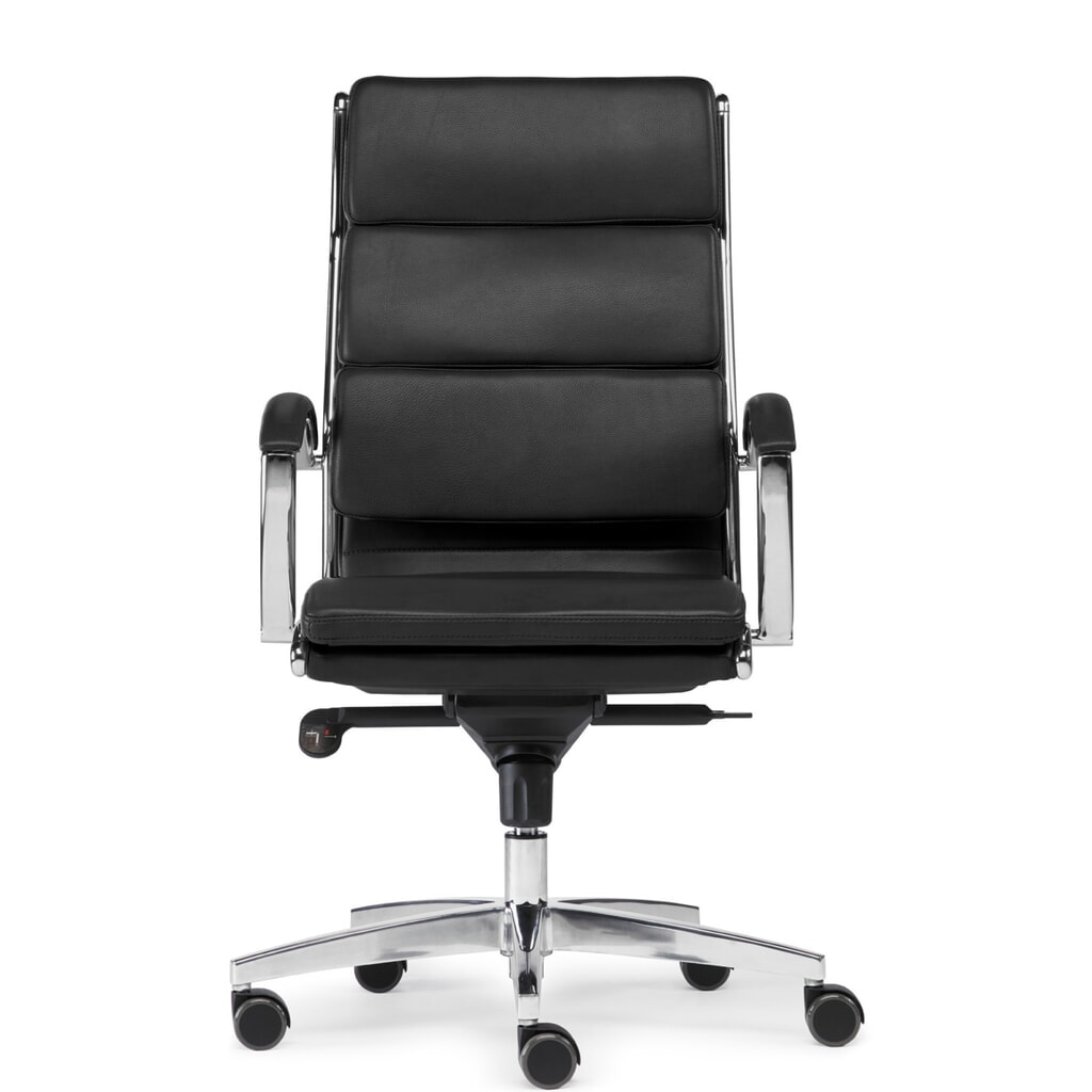 SITWELL STEIFENSAND, designerskie krzesło biurowe Dream, aluminiowa podstawa krzyżakowa, zrównoważona skóra syntetyczna, udźwig 125 kg, kolor czarny Zdjęcie produktu nr 1: SITWELL STEIFENSAND, designerskie krzesło biurowe Dream, aluminiowa podstawa krzyżakowa, zrównoważona skóra syntetyczna, udźwig 125 kg, kolor czarny