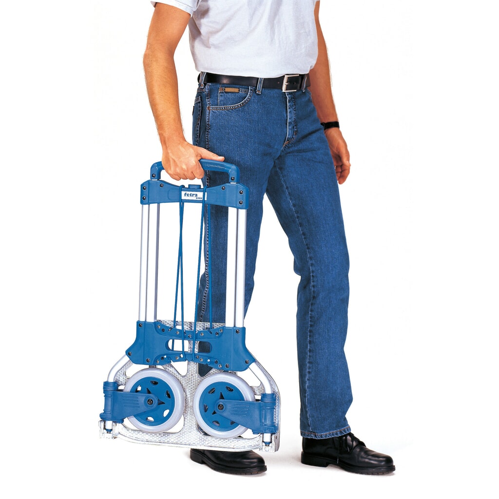 Zdjęcie produktu nr 3: Składany aluminiowy wózek transportowy fetra®, udźwig 125 kg, szufla szer. x gł. 480 x 320 mm