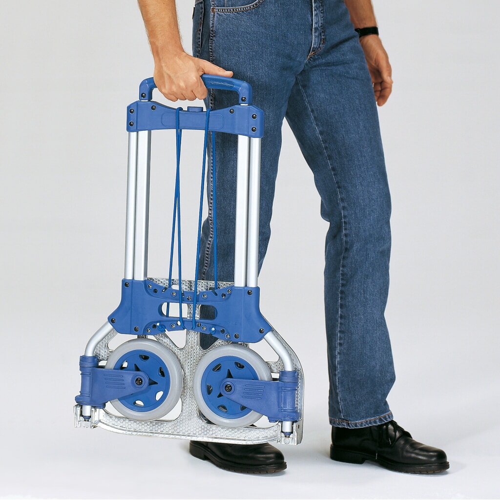 Zdjęcie produktu nr 7: Składany aluminiowy wózek transportowy fetra®, udźwig 125 kg, szufla szer. x gł. 480 x 320 mm