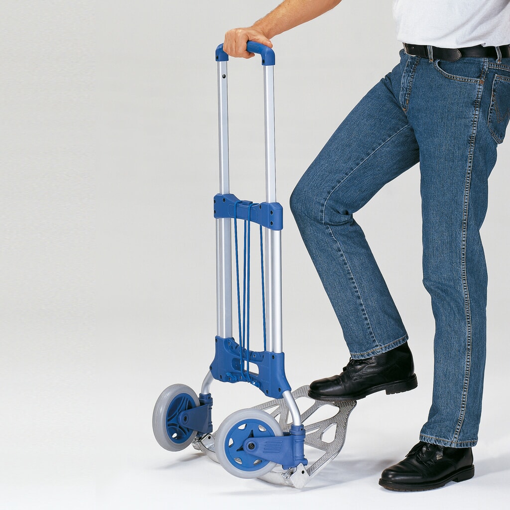 Zdjęcie produktu nr 8: Składany aluminiowy wózek transportowy fetra®, udźwig 125 kg, szufla szer. x gł. 480 x 320 mm