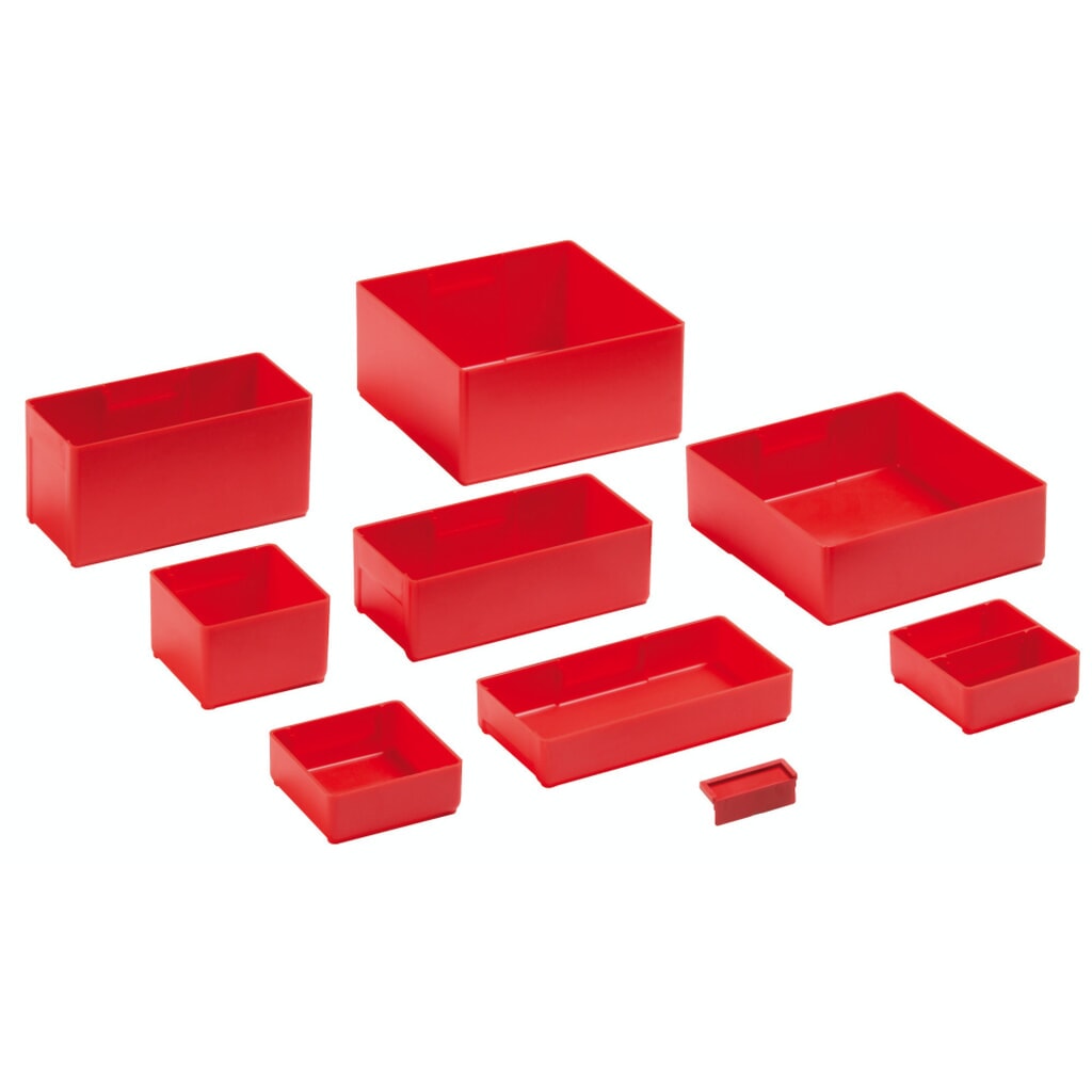 Zdjęcie produktu: Zestaw skrzynek do pojemników LISTA 4.5x9E, (szer. x gł.) 75 x 150 mm, 6 cz., do wysokości przodu 50 mm