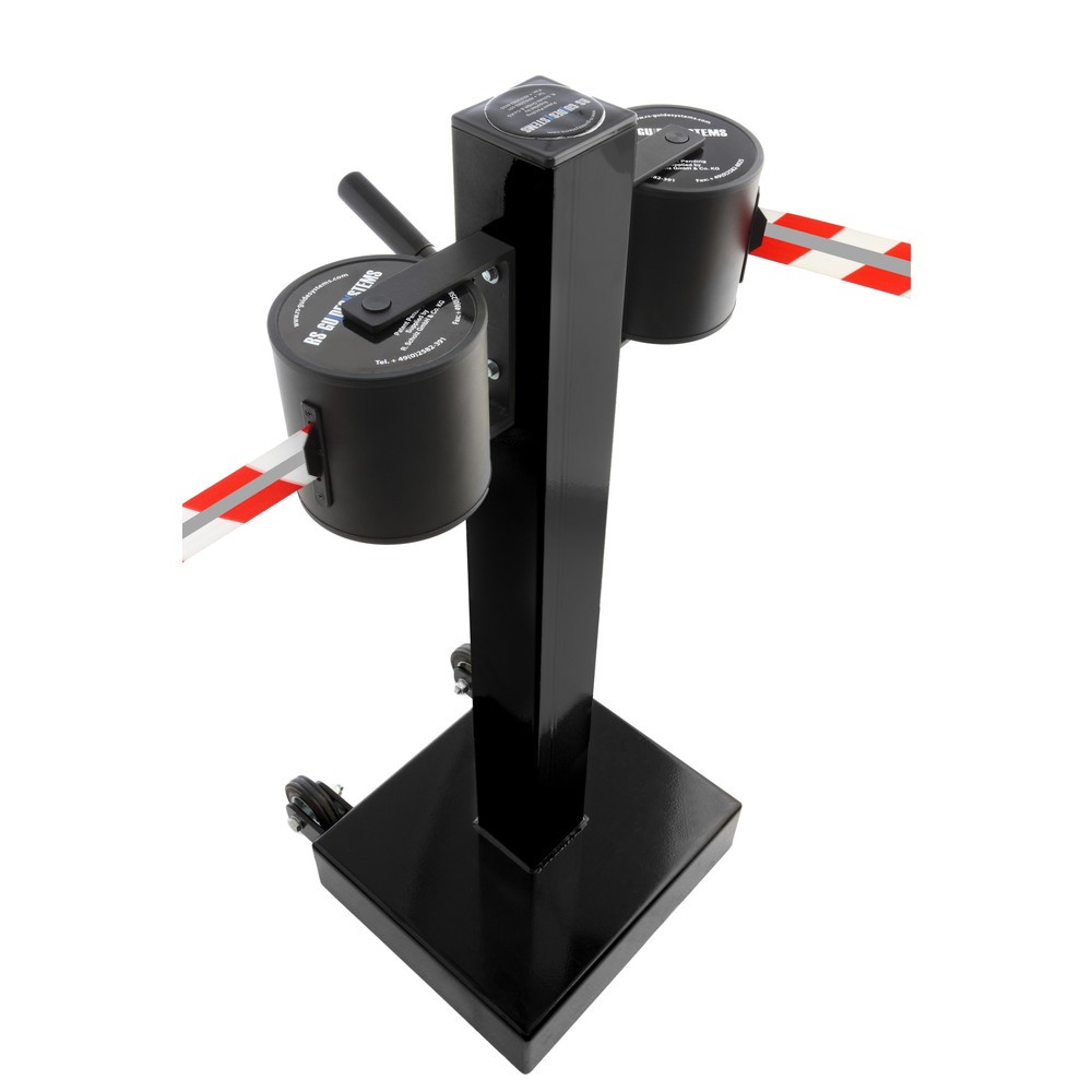 Zdjęcie produktu nr 3: Słupek odgradzający do taśmy RS-GUIDESYSTEMS® GLA 2000-J REFLECTO, długość 2x 18 m, szerokość 50 mm, słupek czarny, taśma czarno-żółta