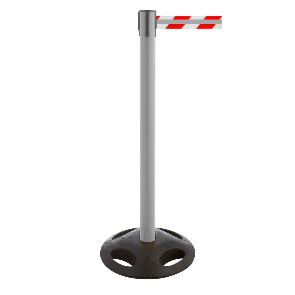 Zdjęcie produktu nr 1: Słupek odgradzający do taśmy RS-GUIDESYSTEMS® GLA 25-A REFLECTO, długość 3,5 m, szerokość 50 mm, słupek antracytowy, taśma czerwono-biała