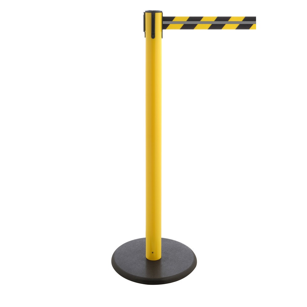 Obraz produktu: Słupek odgradzający do taśmy RS-GUIDESYSTEMS® GLA 28-E REFLECTO, długość 2,3 m, szerokość 50 mm, słupek żółty, taśma czarno-żółta