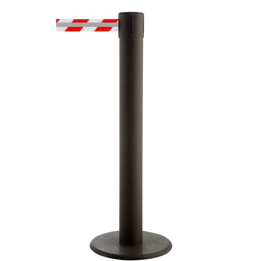 Słupek odgradzający do taśmy RS-GUIDESYSTEMS® GLA 85-J REFLECTO, długość 7 m, szerokość 50 mm, słupek czarny, taśma czerwono-biała Zdjęcie produktu: Słupek odgradzający do taśmy RS-GUIDESYSTEMS® GLA 85-J REFLECTO, długość 7 m, szerokość 50 mm, słupek czarny, taśma czerwono-biała