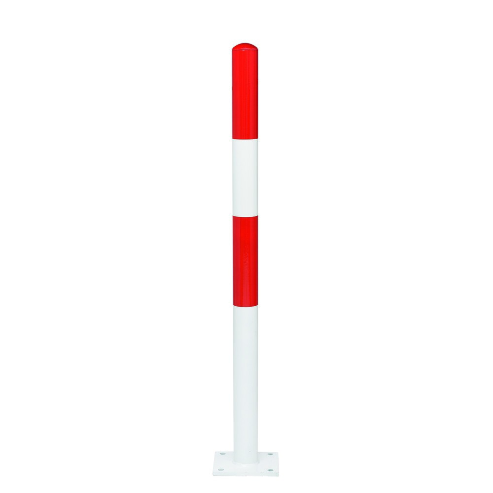 Zdjęcie produktu nr 1: Słupek odgradzający MORION, stały, rura okrągła Ø 60 mm, ocynkowany ogniowo i lakierowany, do mocowania kołkowego, bez uchwytu łańcuchowego