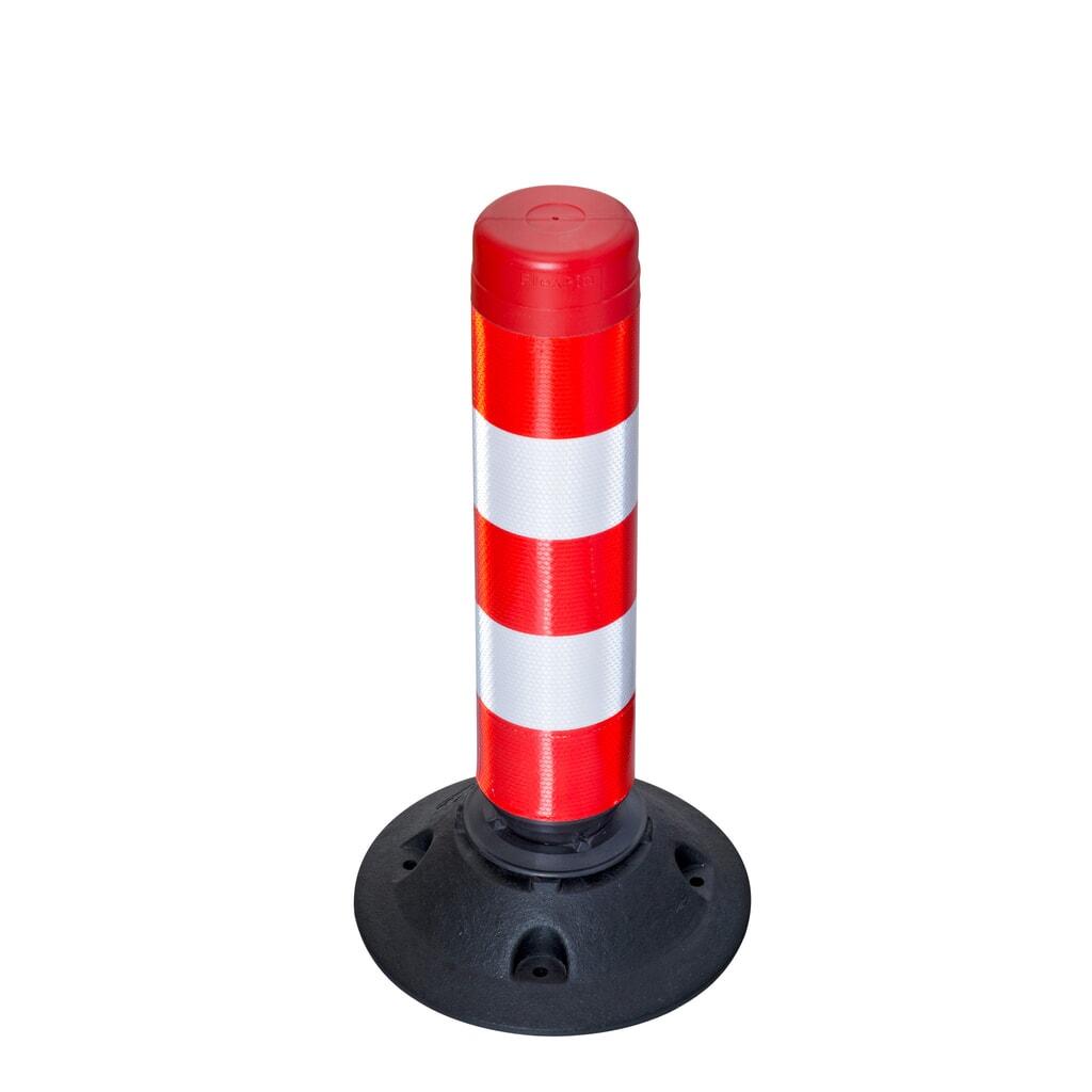 Słupek prowadzący FlexPin, czerwono-biały, wysokość 460 mm Zdjęcie produktu: Słupek prowadzący FlexPin, czerwono-biały, wysokość 460 mm