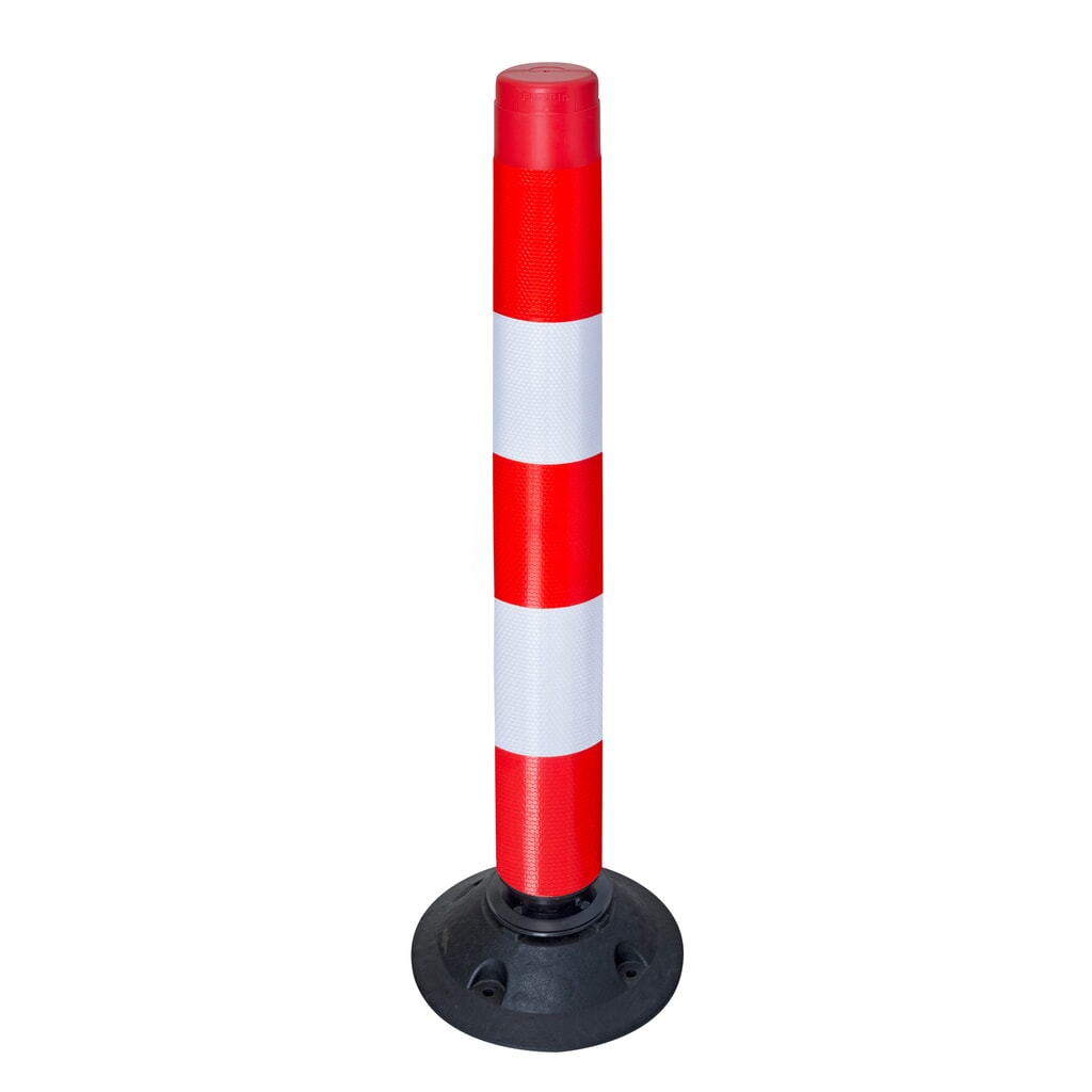 Zdjęcie produktu nr 1: Słupek prowadzący FlexPin, czerwono-biały, wysokość 1 000 mm