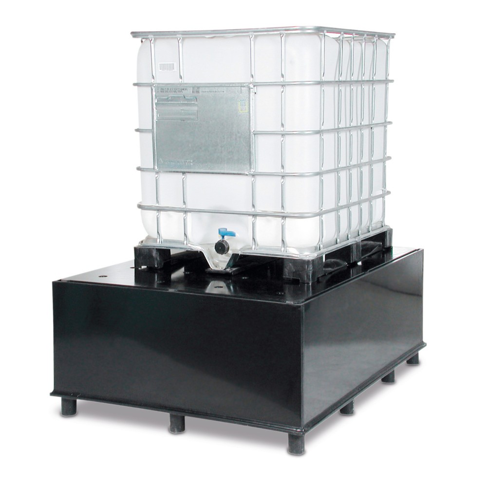Obraz produktu: Stacja IBC wykonana z PE, włącznie z błacha dziurkowana, wys. wys. x szer. x gł.. 655 x 1,720 x 1,345 mm