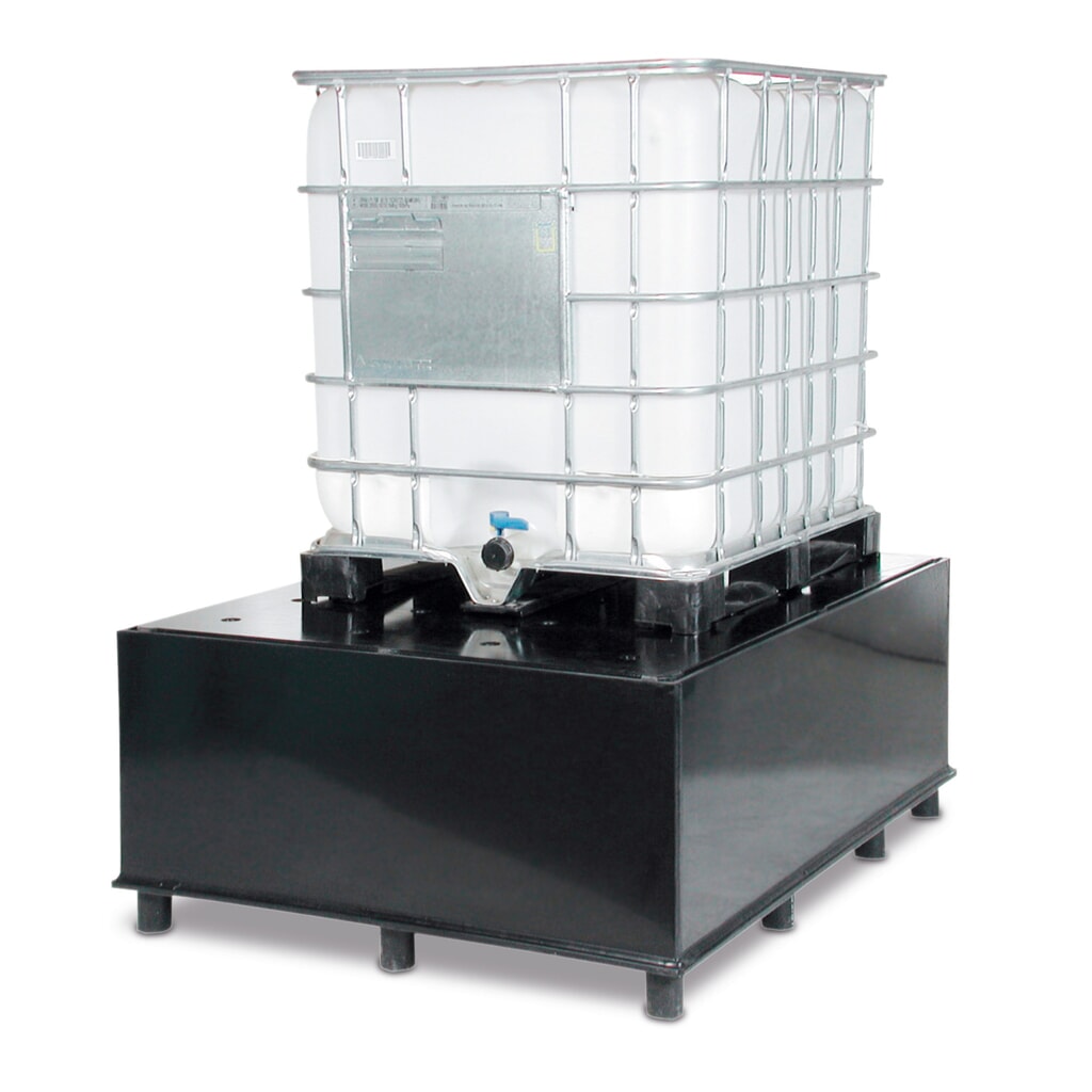 Zdjęcie produktu: Stacja IBC wykonana z PE, włącznie z błacha dziurkowana, wys. wys. x szer. x gł.. 655 x 1,720 x 1,345 mm