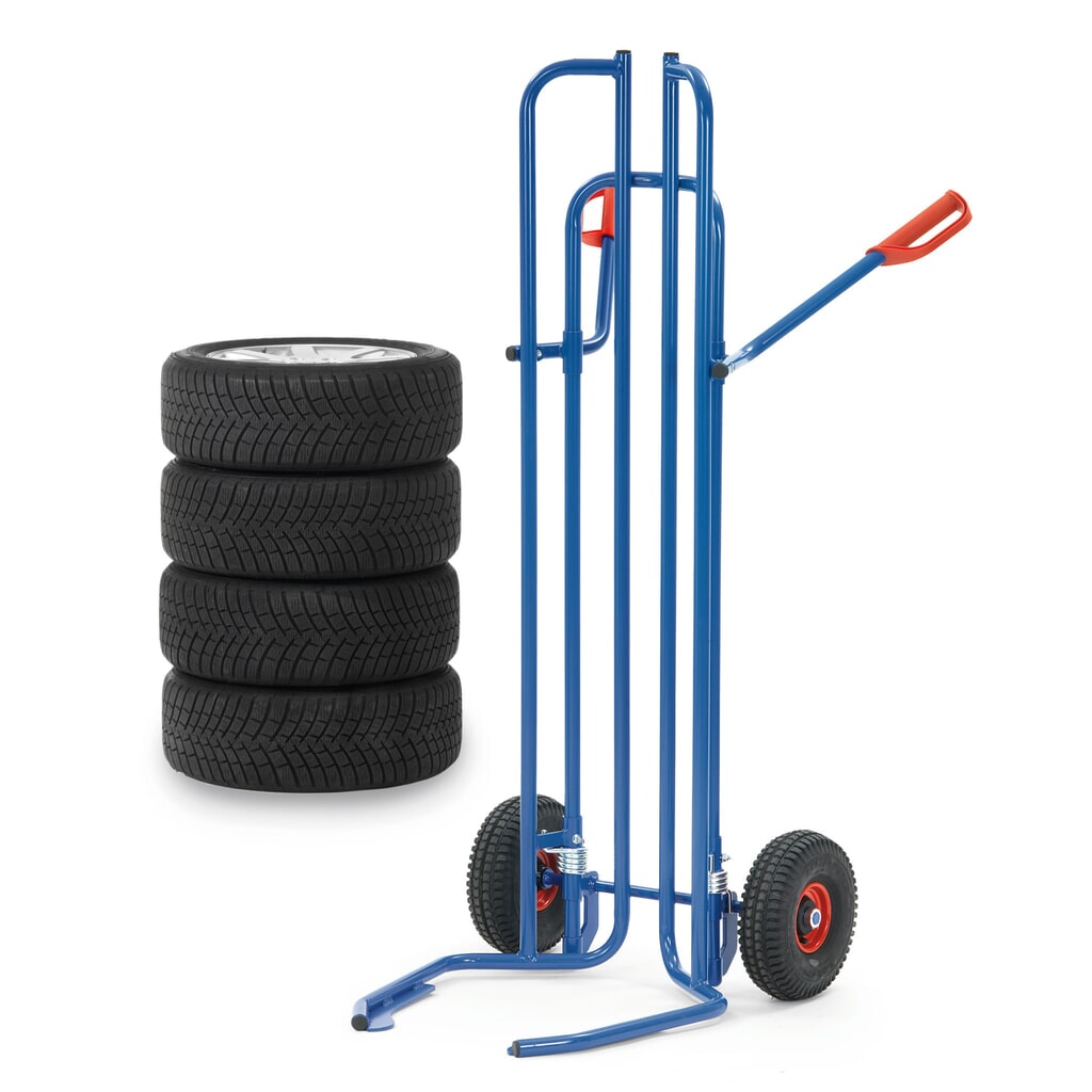 Wózek do opon fetra® ze stali, udźwig 200 kg, do 8 opon, ogumienie pneumatyczne Zdjęcie produktu nr 3: Wózek do opon fetra® ze stali, udźwig 200 kg, do 8 opon, ogumienie pneumatyczne
