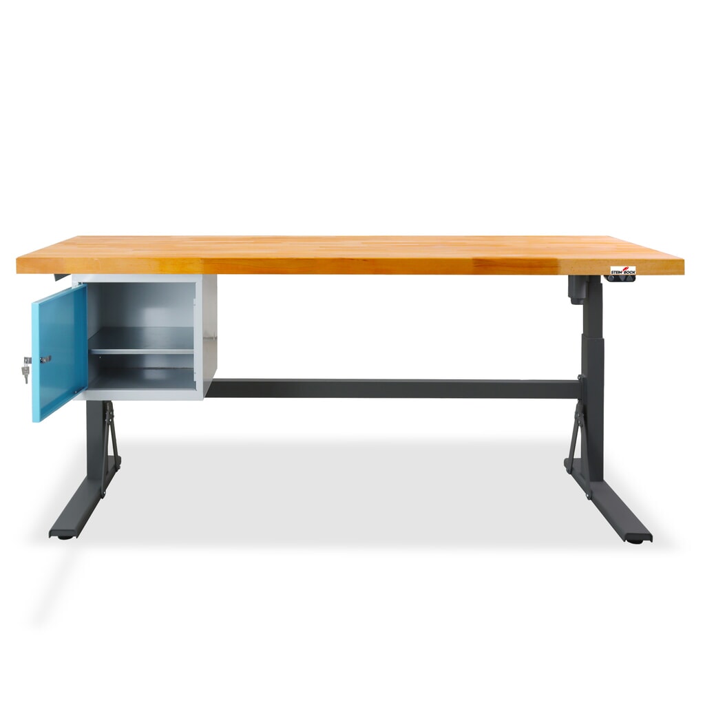 Ława warsztatowa Steinbock® e-Adjust z funkcją elektrycznej regulacji wysokości, wyposażona w dolny kontener, wys. x szer. x gł. 700–1170 x 2000 x 750 mm, udźwig 350 kg Zdjęcie produktu nr 13: Ława warsztatowa Steinbock® e-Adjust z funkcją elektrycznej regulacji wysokości, wyposażona w dolny kontener, wys. x szer. x gł. 700–1170 x 2000 x 750 mm, udźwig 350 kg