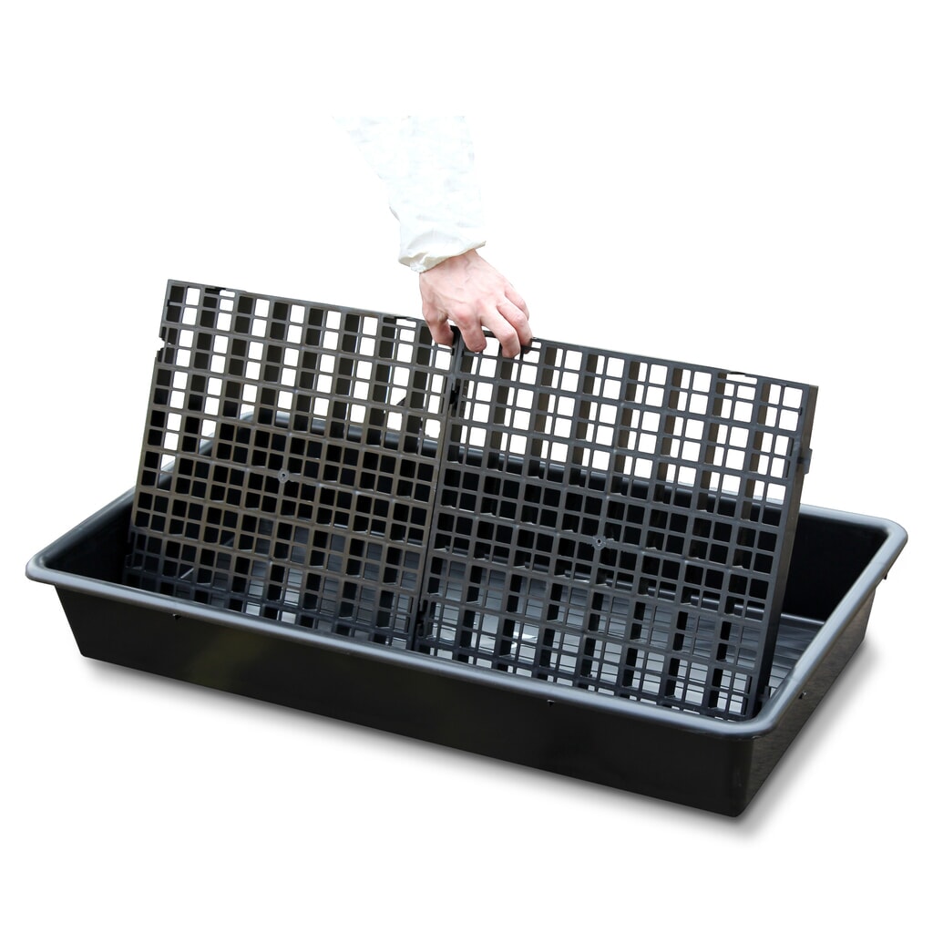 Steinbock® Wanna do małych pojemników, z PE, wraz z kratą PE, pojemność 64,5 l Zdjęcie produktu nr 3: Steinbock® Wanna do małych pojemników, z PE, wraz z kratą PE, pojemność 64,5 l