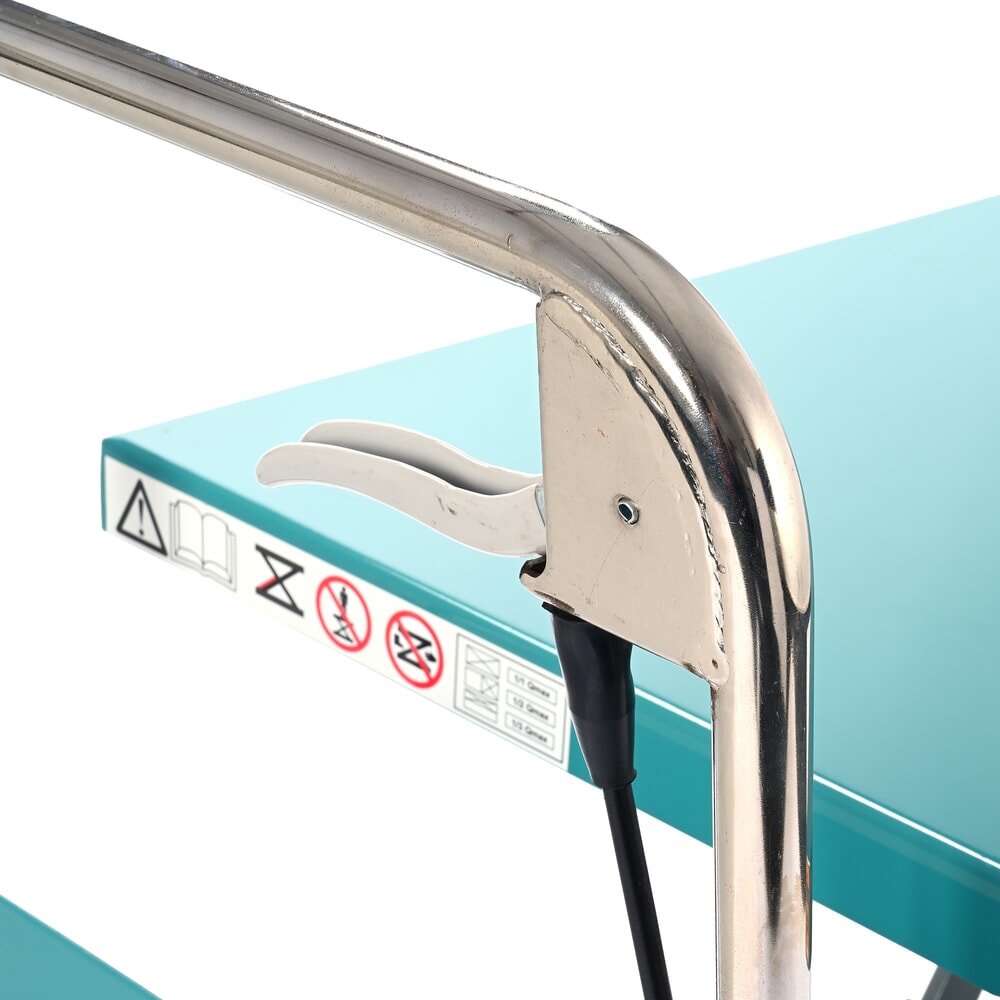 Zdjęcie produktu nr 12: Stół podnośny nożycowy Ameise®, składany uchwyt, udźwig 150 kg, wymiary blatu 700 x 450 mm