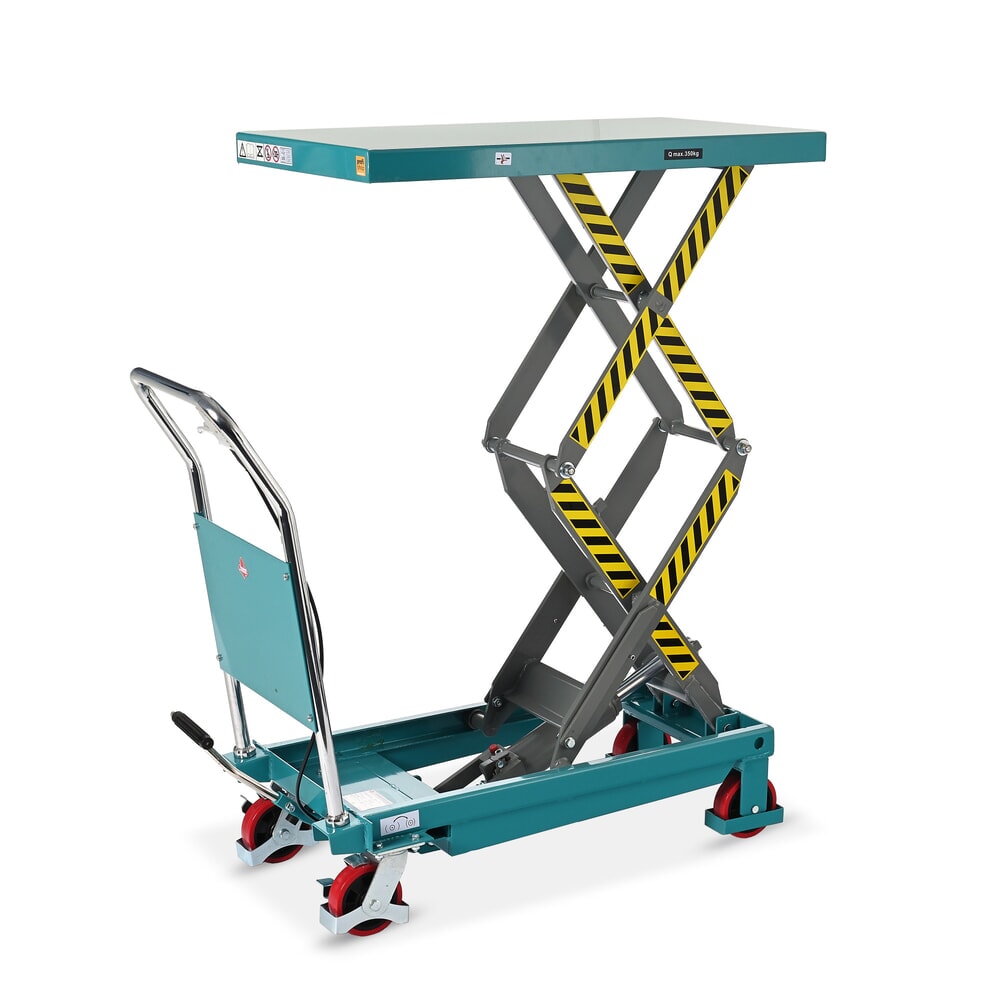 Obraz produktu: Stół podnośny z nożycami podwójnymi Ameise®, udźwig 350 kg, wymiary blatu 910 x 500 mm