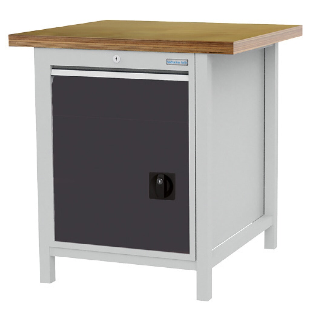 Stół warsztatowy Bedrunka+Hirth R 18-24, wys. x szer. x gł. 859 x 810 x 750 mm, kolor jasnoszary, kolor antracytowoszary, 1 x szuflada 1 x 150 mm, 1 drzwi skrzydłowe 1 x 450 mm Zdjęcie produktu nr 1: Stół warsztatowy Bedrunka+Hirth R 18-24, wys. x szer. x gł. 859 x 810 x 750 mm, kolor jasnoszary, kolor antracytowoszary, 1 x szuflada 1 x 150 mm, 1 drzwi skrzydłowe 1 x 450 mm