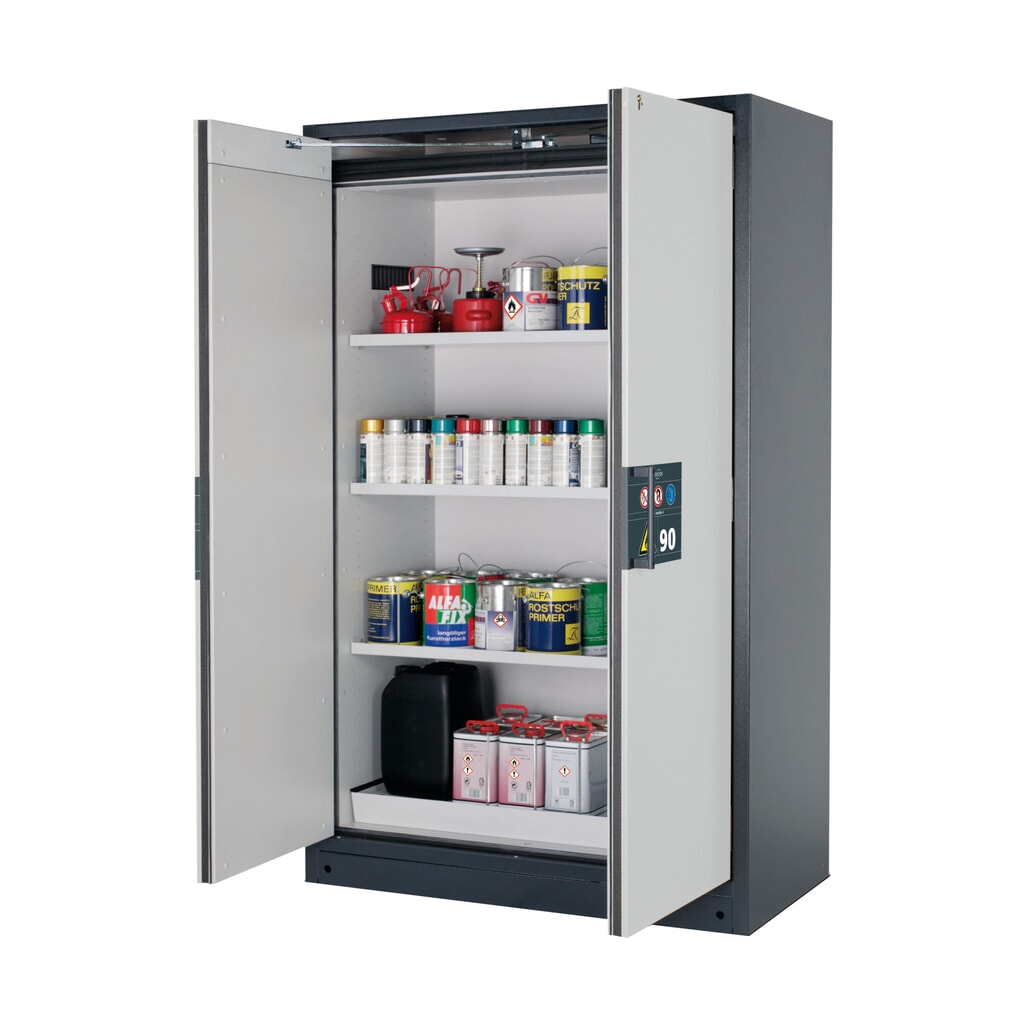 Zdjęcie produktu nr 1: Szafa przeciwpożarowa asecos® Q-PEGASUS/Typ 90, 3 x półka, wys. x szer. x gł. 1953 x 1193 x 615 mm, kolor jasnoszary