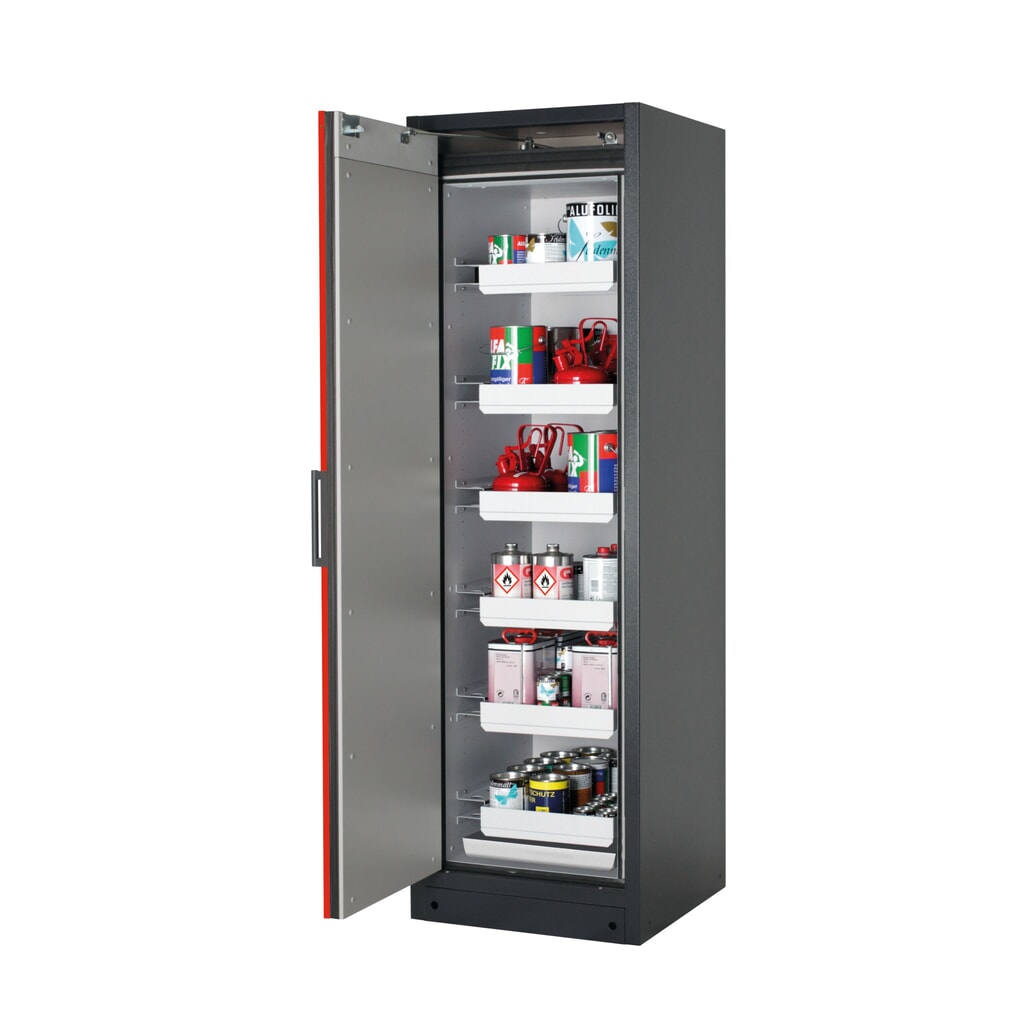 Zdjęcie produktu: Szafa przeciwpożarowa asecos® Q-PEGASUS/Typ 90, 6 x wanna wyjmowana, wys. x szer. x gł. 1953 x 599 x 615 mm, kolor czerwony sygnalizacyjny