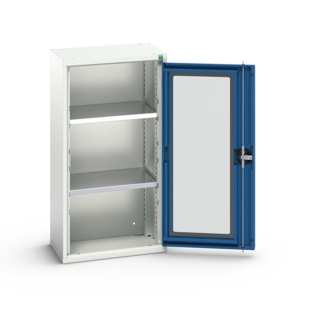 Obraz produktu: Szafa z drzwiami skrzydłowymi, okienkiem oraz z 2 półkami, bott verso, szer. x gł. x wys.: 525 x 350 x 1 000 mm