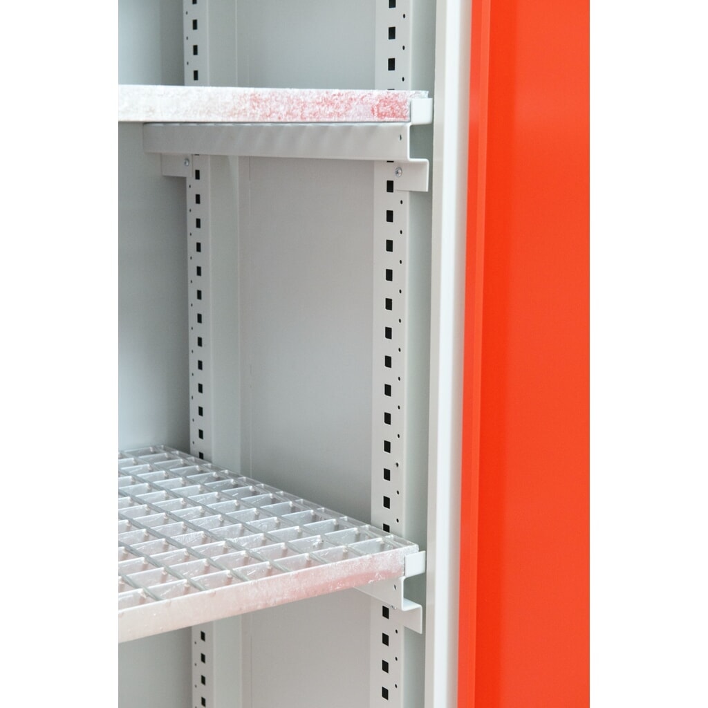 Szafa na oleje Steinbock®, 2 półki z kraty o regulowanej wysokości, 1 wanna ociekowa, wys. X szer. X gł. 1950 x 950 x 500 mm Zdjęcie produktu nr 3: Szafa na oleje Steinbock®, 2 półki z kraty o regulowanej wysokości, 1 wanna ociekowa, wys. X szer. X gł. 1950 x 950 x 500 mm