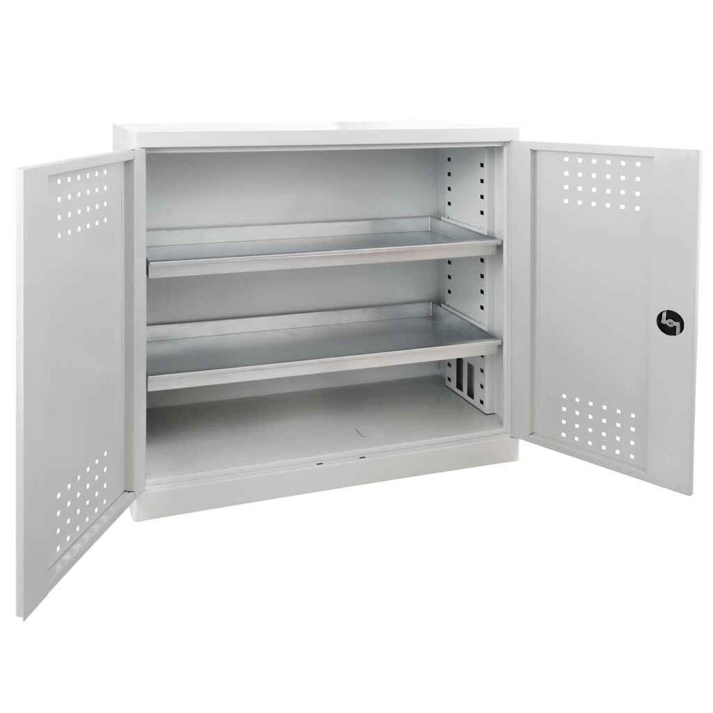 Szafa na środki ochrony roślin i chemikalia HEMMDAL z 2 tackami ociekowymi, wys. x szer. x gł. 1000 x 1000 x 500 mm Zdjęcie produktu nr 3: Szafa na środki ochrony roślin i chemikalia HEMMDAL z 2 tackami ociekowymi, wys. x szer. x gł. 1000 x 1000 x 500 mm