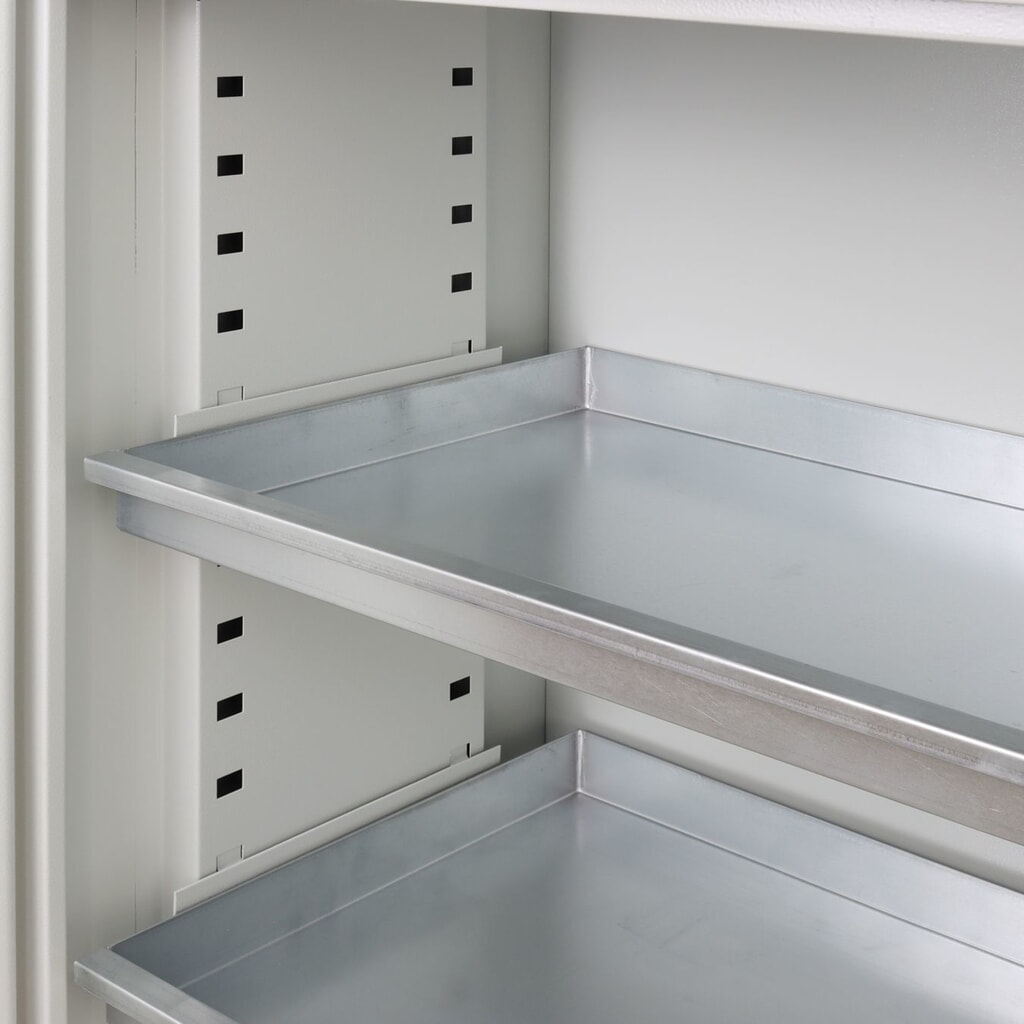 Szafa na środki ochrony roślin i chemikalia HEMMDAL z 2 tackami ociekowymi, wys. x szer. x gł. 1000 x 1000 x 500 mm Zdjęcie produktu nr 6: Szafa na środki ochrony roślin i chemikalia HEMMDAL z 2 tackami ociekowymi, wys. x szer. x gł. 1000 x 1000 x 500 mm