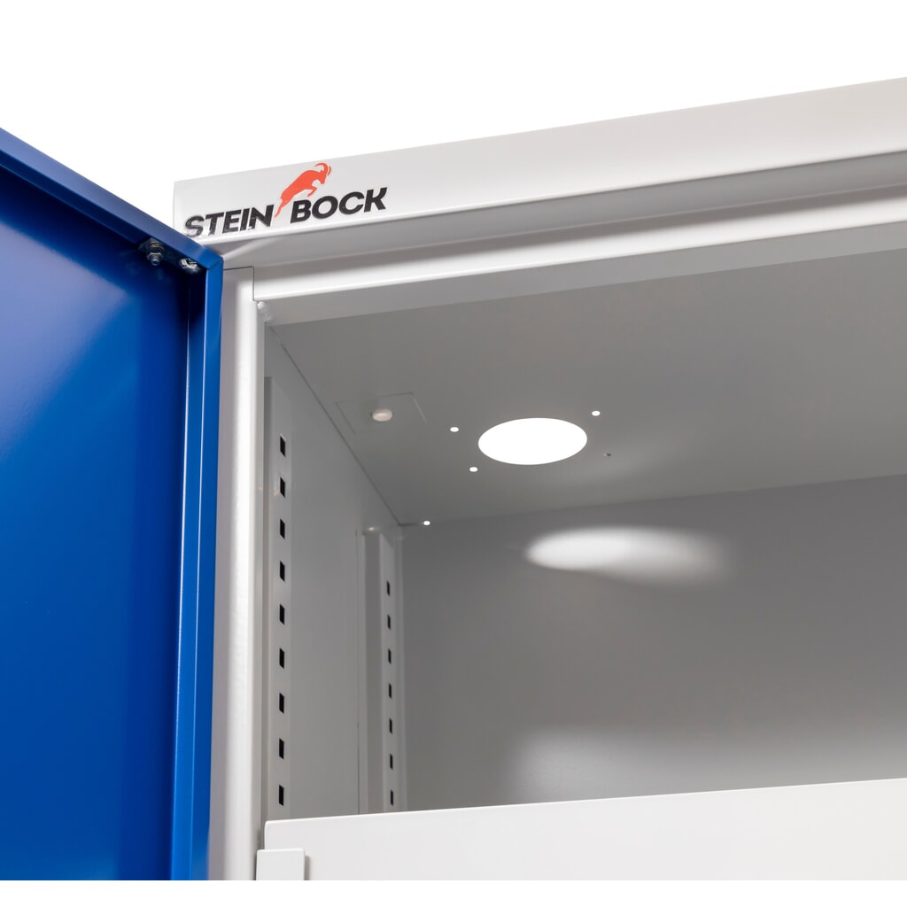 Zdjęcie produktu nr 5: Szafa chemiczna Steinbock®, 4 wanny do wychwytywania podłogowego zgodne z normą StawaR, wys. x szer. x gł. 1950 x 950 x 500 mm