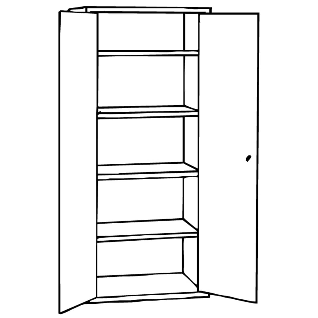Zdjęcie produktu nr 2: Szafa stalowa HEMMDAL HS-XBT, 5 poziomów, wys. x szer. x gł. 1950 x 1200 x 600 mm, półki ocynkowane, kolor jasnoszary