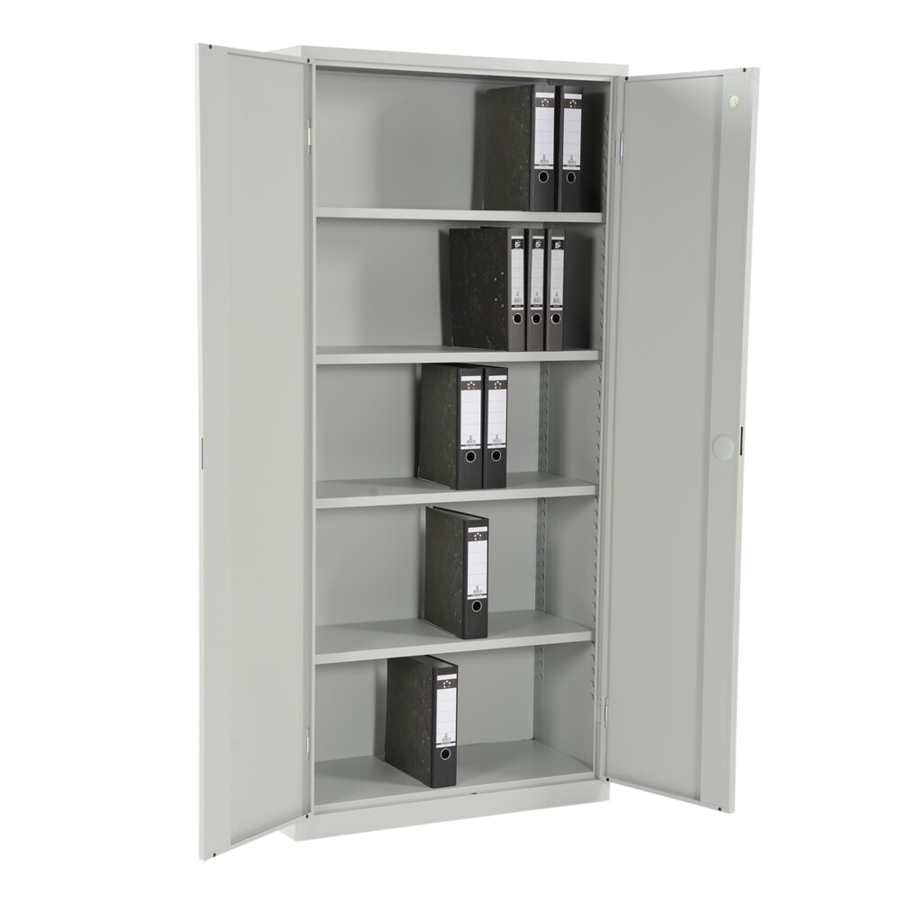 Zdjęcie produktu nr 7: Szafa stalowa HEMMDAL HS-XBT, 5 poziomów, wys. x szer. x gł. 1950 x 1200 x 600 mm, półki ocynkowane, kolor jasnoszary