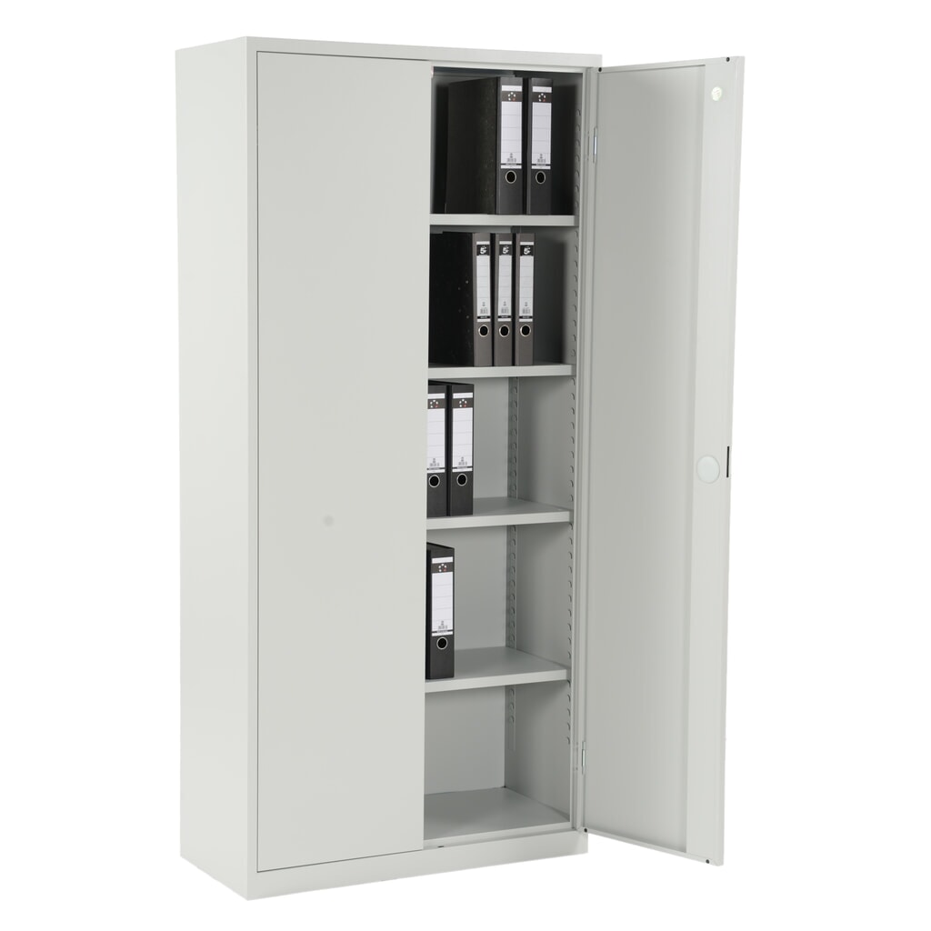 Zdjęcie produktu nr 8: Szafa stalowa HEMMDAL HS-XBT, 5 poziomów, wys. x szer. x gł. 1950 x 1200 x 600 mm, półki ocynkowane, kolor jasnoszary