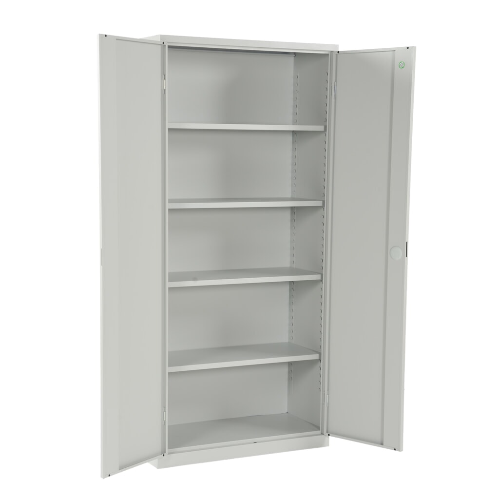 Zdjęcie produktu nr 9: Szafa stalowa HEMMDAL HS-XBT, 5 poziomów, wys. x szer. x gł. 1950 x 1200 x 600 mm, półki ocynkowane, kolor jasnoszary