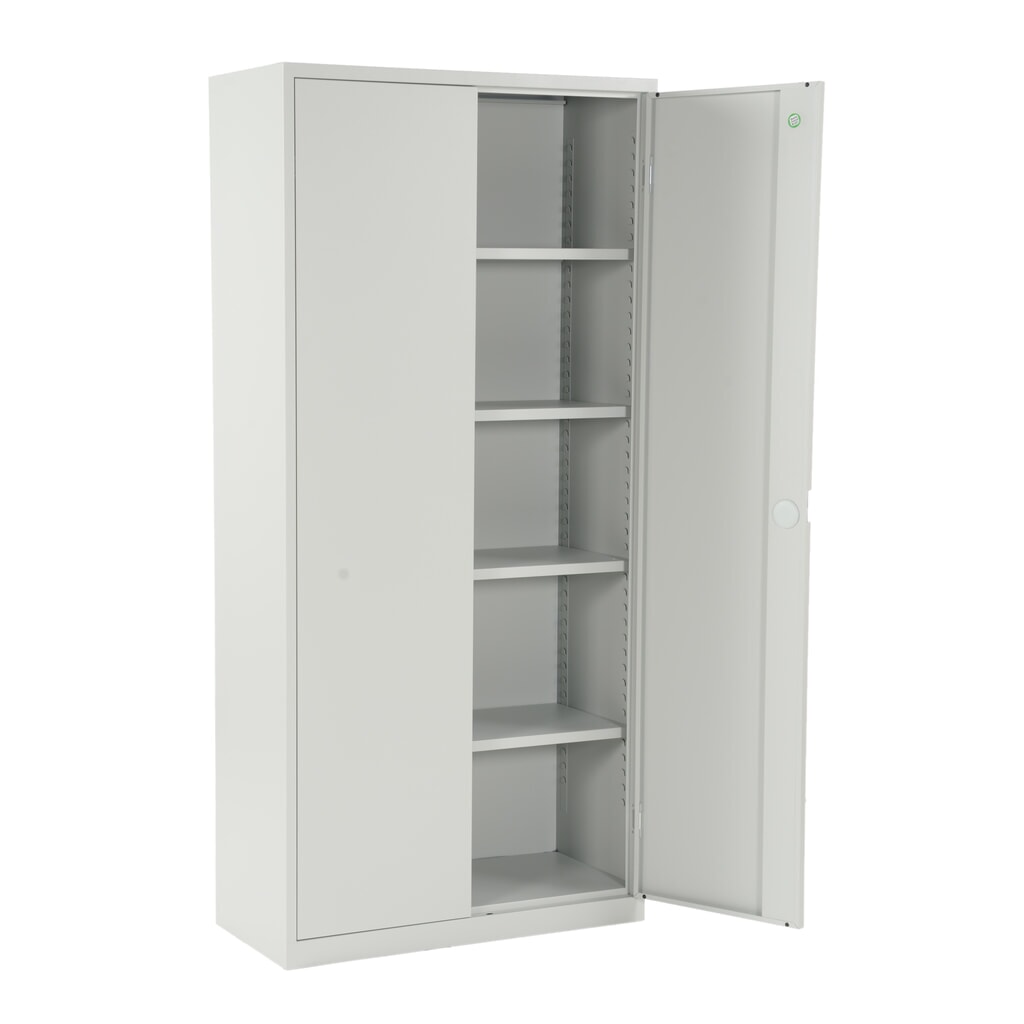 Zdjęcie produktu nr 10: Szafa stalowa HEMMDAL HS-XBT, 5 poziomów, wys. x szer. x gł. 1950 x 1200 x 600 mm, półki ocynkowane, kolor jasnoszary