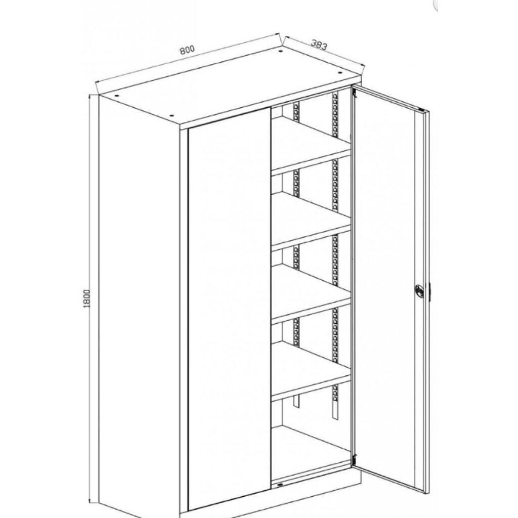 Szafa uniwersalna HEMMDAL HUS-1, zamek bębenkowy z ryglem obrotowym, 4,5 poz., wys. x szer. x gł. 1800 x 800 x 380 mm, półki ocynkowane, kolor jasnoszary/niebieski gencjanowy Zdjęcie produktu nr 2: Szafa uniwersalna HEMMDAL HUS-1, zamek bębenkowy z ryglem obrotowym, 4,5 poz., wys. x szer. x gł. 1800 x 800 x 380 mm, półki ocynkowane, kolor jasnoszary/niebieski gencjanowy