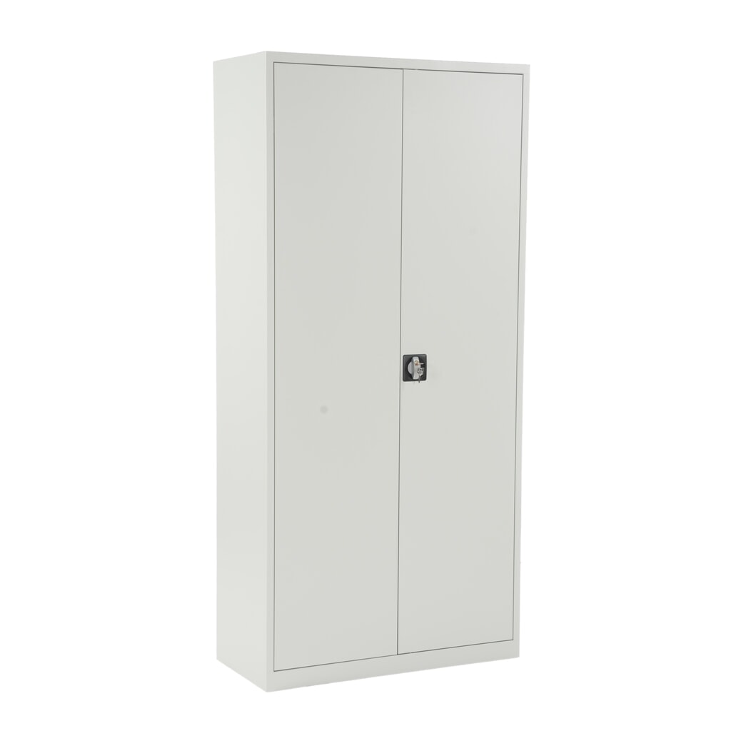 Szafa uniwersalna HEMMDAL HUS-1, zamek bębenkowy z ryglem obrotowym, 4,5 poz., wys. x szer. x gł. 1800 x 800 x 380 mm, półki ocynkowane, kolor jasnoszary Zdjęcie produktu: Szafa uniwersalna HEMMDAL HUS-1, zamek bębenkowy z ryglem obrotowym, 4,5 poz., wys. x szer. x gł. 1800 x 800 x 380 mm, półki ocynkowane, kolor jasnoszary
