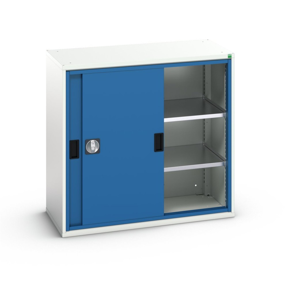 Zdjęcie produktu nr 1: Szafa z drzwiami przesuwnymi bott verso, z 2 półkami, szer. x gł. x wys.: 1 050 x 550 x 1 000 mm