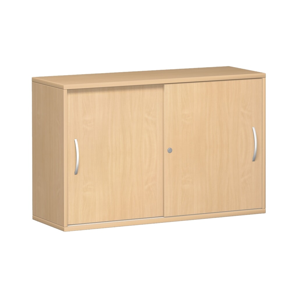Szafa z drzwiami przesuwnymi Profi, 2 poziomy, szerokość 1200 mm, buk Zdjęcie produktu: Szafa z drzwiami przesuwnymi Profi, 2 poziomy, szerokość 1200 mm, buk