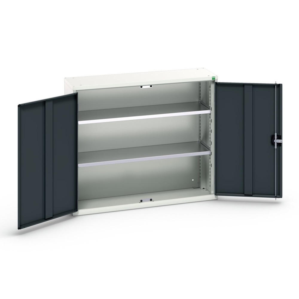 Obraz produktu: Szafa z drzwiami skrzydłowymi bott verso, z 2 półkami, szer. x gł. x wys.: 1 050 x 350 x 900 mm