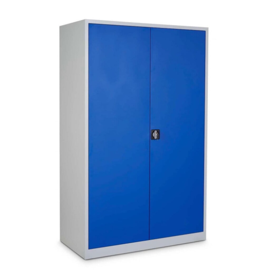 Zdjęcie produktu: Szafa stalowa HEMMDAL HS-XBT, 5 poziomów, wys. x szer. x gł. 1950 x 1200 x 500 mm, półki powlekane proszkowo, kolor jasnoszary/niebieski gencjanowy