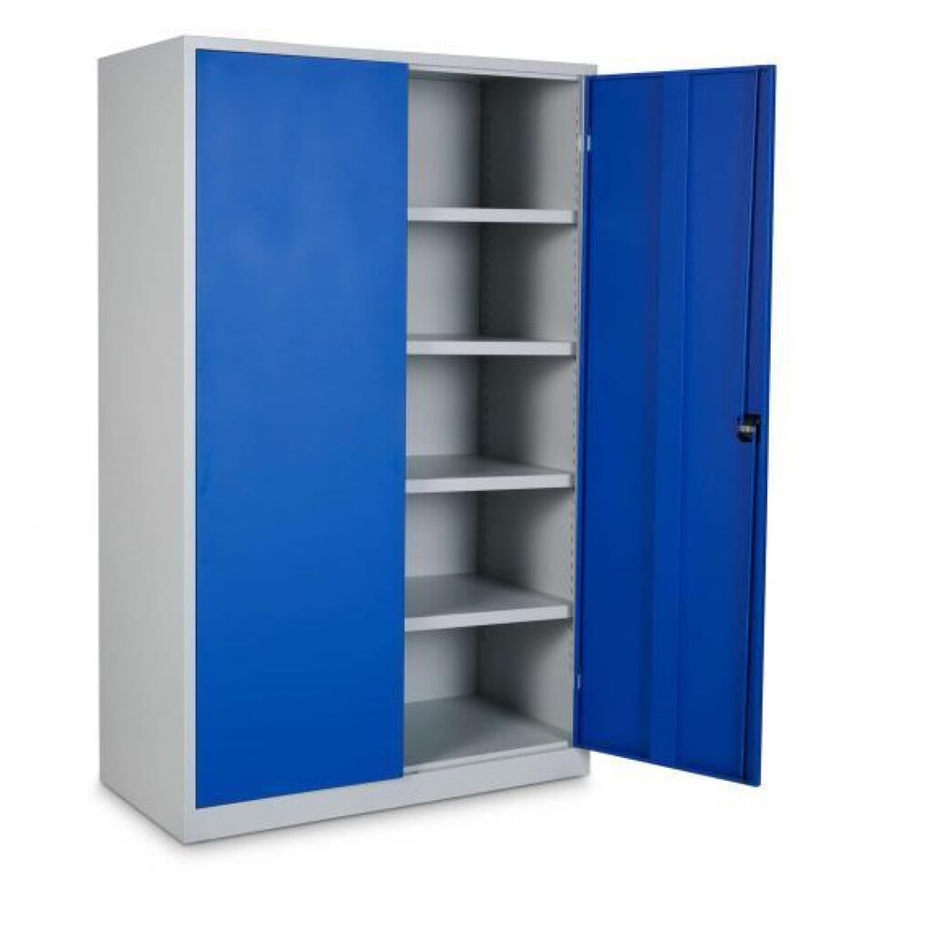 Szafa warsztatowa HEMMDAL HW-XBT, bezpieczny zamek cylindryczny, wys. x szer. x gł. 1950 x 1200 x 600 mm, kolor jasnoszary/niebieski gencjanowy Zdjęcie produktu nr 5: Szafa warsztatowa HEMMDAL HW-XBT, bezpieczny zamek cylindryczny, wys. x szer. x gł. 1950 x 1200 x 600 mm, kolor jasnoszary/niebieski gencjanowy