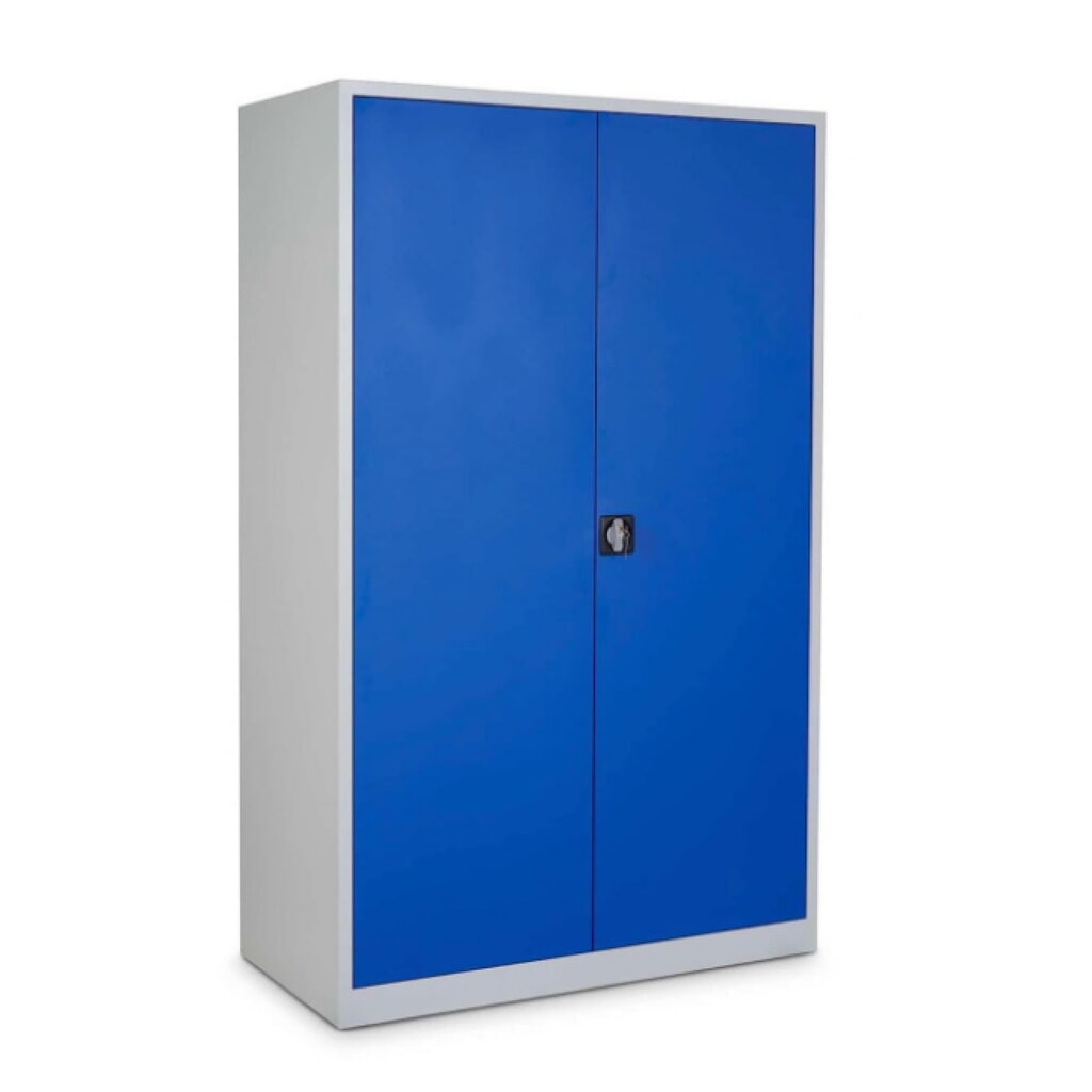 Szafa warsztatowa HEMMDAL HW-XBT, bezpieczny zamek cylindryczny, wys. x szer. x gł. 1950 x 1200 x 600 mm, kolor jasnoszary/niebieski gencjanowy Zdjęcie produktu: Szafa warsztatowa HEMMDAL HW-XBT, bezpieczny zamek cylindryczny, wys. x szer. x gł. 1950 x 1200 x 600 mm, kolor jasnoszary/niebieski gencjanowy