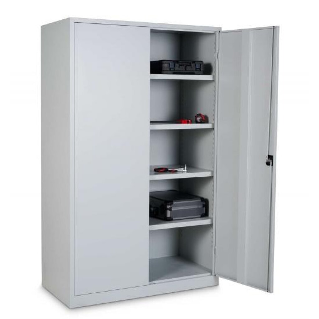 Szafa stalowa HEMMDAL HS-XBT, 5 poziomów, wys. x szer. x gł. 1950 x 1200 x 500 mm, półki powlekane proszkowo, kolor jasnoszary Zdjęcie produktu nr 5: Szafa stalowa HEMMDAL HS-XBT, 5 poziomów, wys. x szer. x gł. 1950 x 1200 x 500 mm, półki powlekane proszkowo, kolor jasnoszary