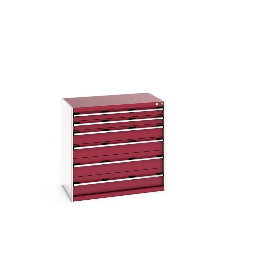 Obraz produktu: bott cubio szafa z szufladami, szuflady 2 x 100 + 2 x 150 x 2 x 200 mm, udźwig każdorazowo 75 kg, szerokość 1 050 mm, czerwony purpurowy
