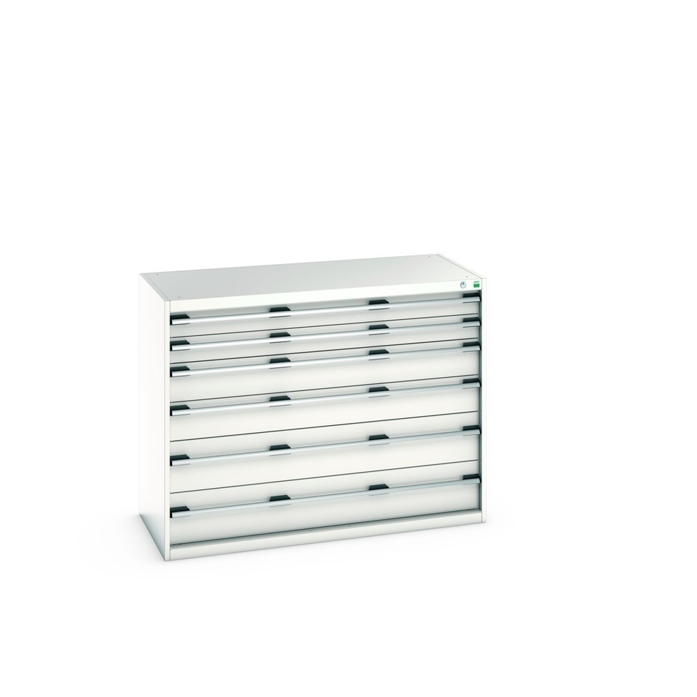 Obraz produktu: Szafa z szufladami bott cubio, szuflady 2 x 100 + 2 x 150 + 2 x 200 mm, udźwig 200 kg, szerokość 1300 mm, jasnoszary