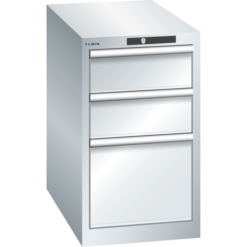 Szafa z szufladami LISTA 18x36E, (szer. x gł. x wys.) 411 x 725 x 700 mm, 3 szuflady, 2 x 150 / 1 x 300, jasnoszary, RFID Lock Zdjęcie produktu: Szafa z szufladami LISTA 18x36E, (szer. x gł. x wys.) 411 x 725 x 700 mm, 3 szuflady, 2 x 150 / 1 x 300, jasnoszary, RFID Lock