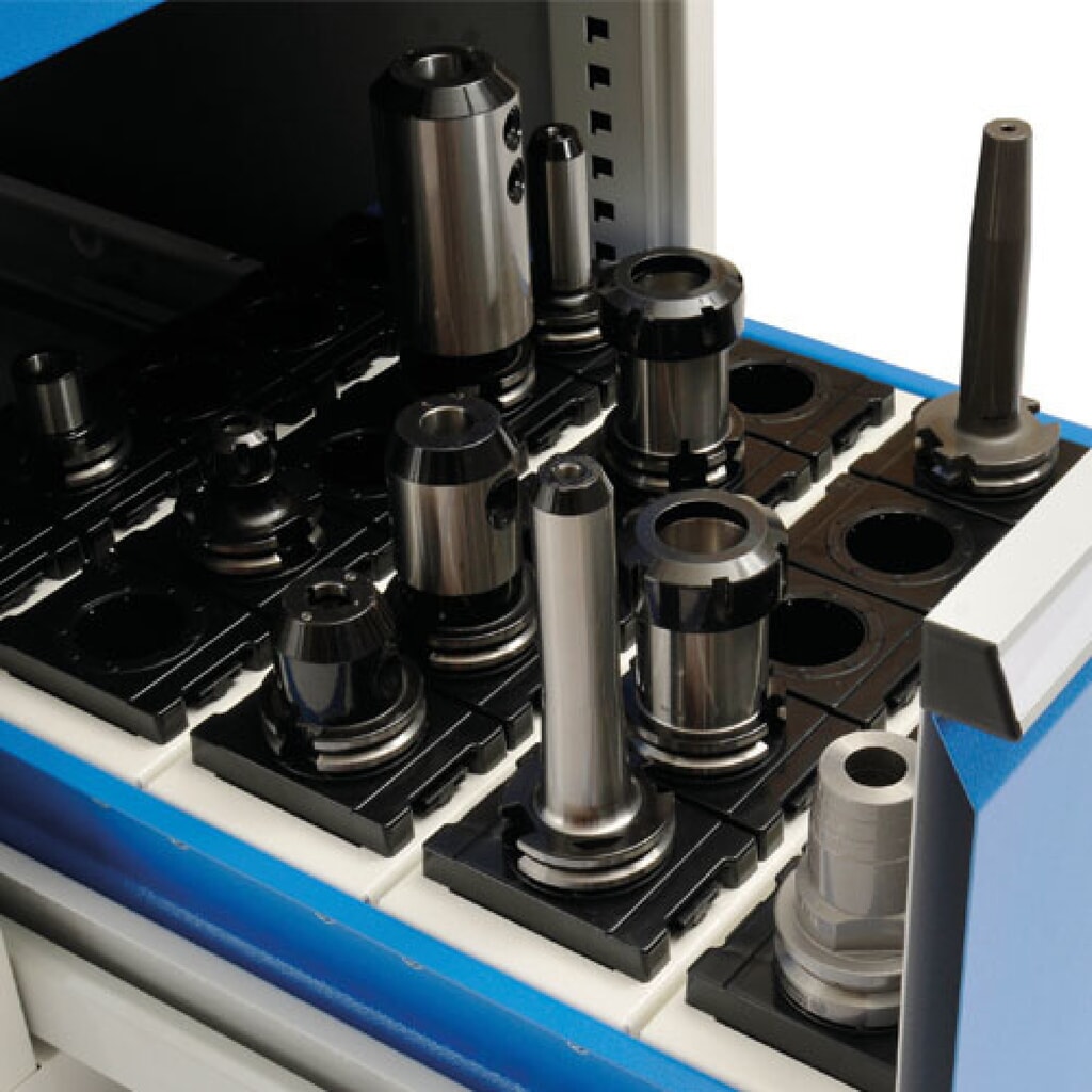 Szafa z szufladami na narzędzia CNC Bedrunka+Hirth, 2 szuflady, wys. x szer. x gł. 1019 x 705 x 736 mm, SK 30 (70 sztuk) Zdjęcie produktu nr 3: Szafa z szufladami na narzędzia CNC Bedrunka+Hirth, 2 szuflady, wys. x szer. x gł. 1019 x 705 x 736 mm, SK 30 (70 sztuk)