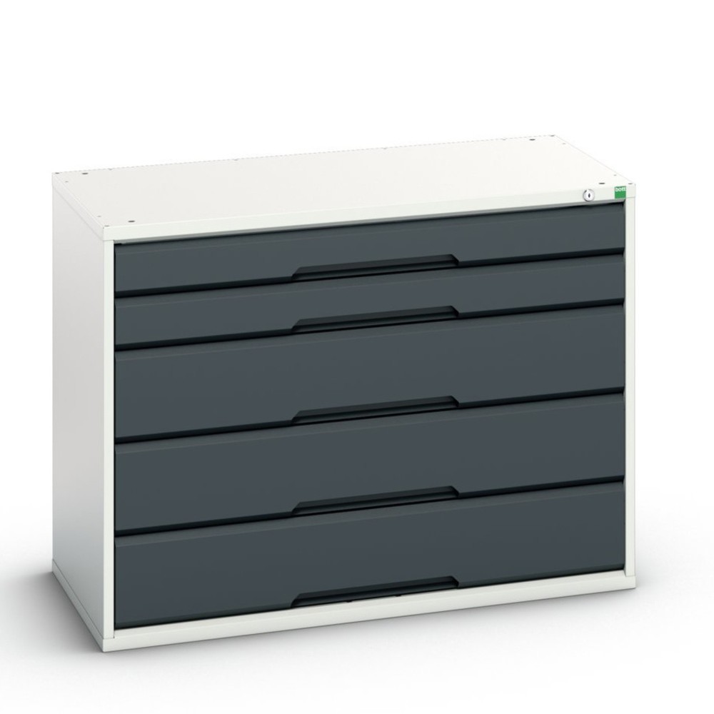Obraz produktu: Szafka bott verso z 5 szufladami oraz pojedynczym wysuwem, szer. x gł. x wys.: 1 050 x 550 x 800 mm