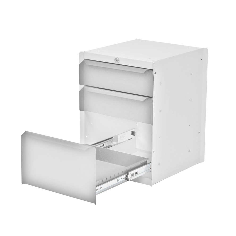 Zdjęcie produktu nr 1: Szafka dolna Bedrunka+Hirth z 3 szufladami do stanowiska pracy (stół), wys. x szer. x gł. 500 x 370 x 400 mm, szary okienny
