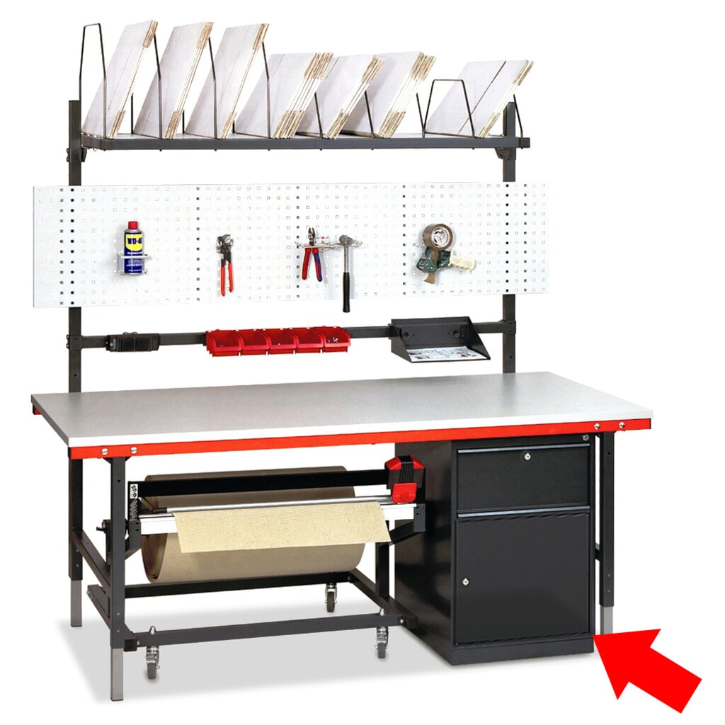 Zdjęcie produktu: Rocholz szafa z szufladami do systemu stołu do pakowania, 1 szuflada, 1 drzwi
